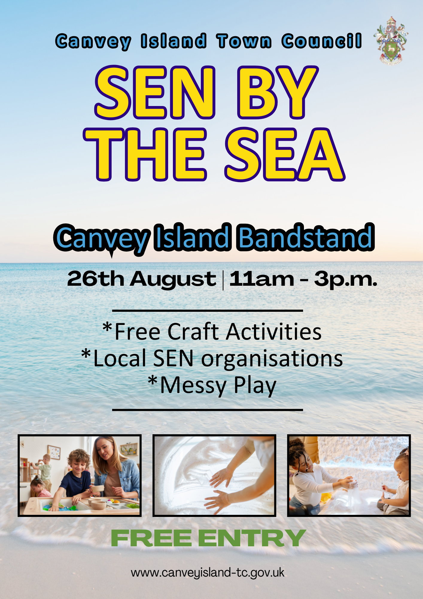Poster advertising SEN by the Sea event